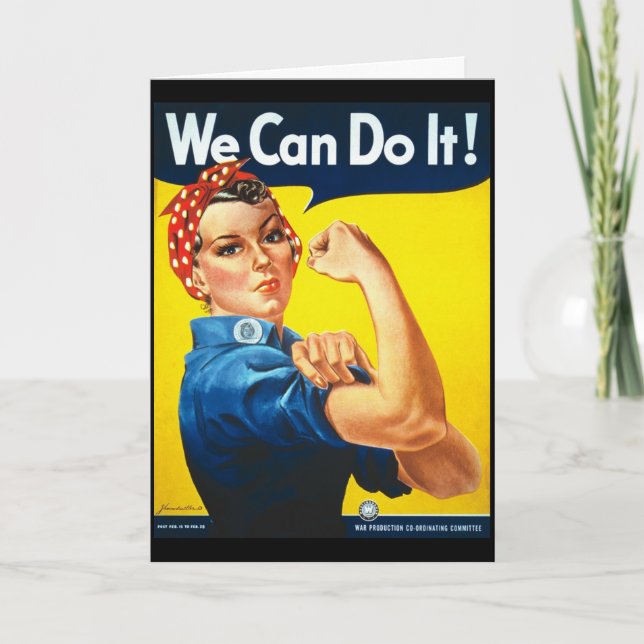 We Can Do It Rosie the Riveter WWII Card (Front)