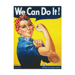 We Can Do It Rosie the Riveter WWII Postcard