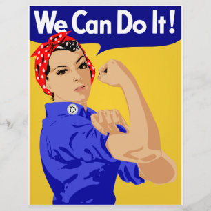 We Can Do It! Rosie The Riveter WWII Poster Flyer