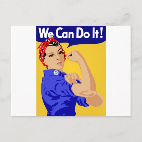 We Can Do It Rosie The Riveter WWII Poster Postcard