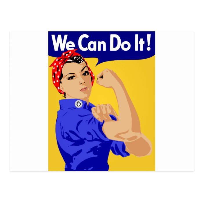 We Can Do It Rosie The Riveter WWII Poster Post Cards