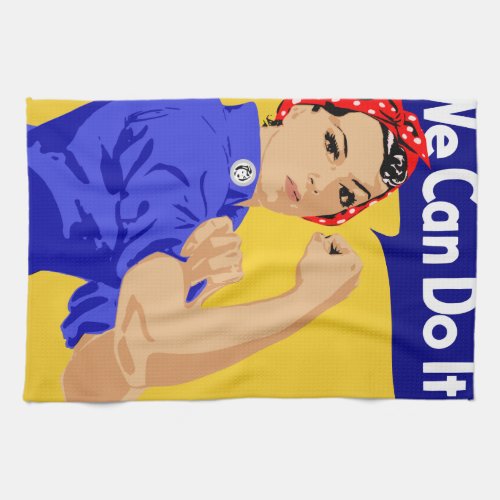 We Can Do It Rosie The Riveter WWII Poster Towel