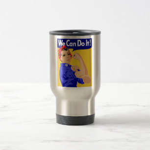 We Can Do It! Rosie The Riveter WWII Poster Travel Mug