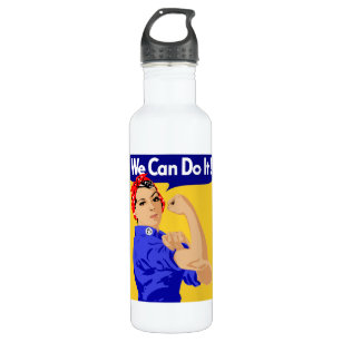 We Can Do It! Rosie The Riveter WWII Poster Water Bottle