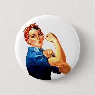 We Can Do It Rosie the Riveter WWII Propaganda Button