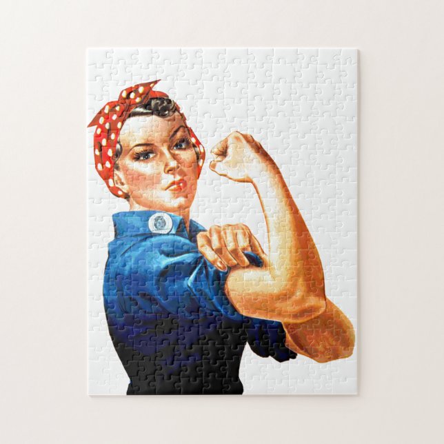 We Can Do It Rosie the Riveter WWII Propaganda Jigsaw Puzzle (Vertical)