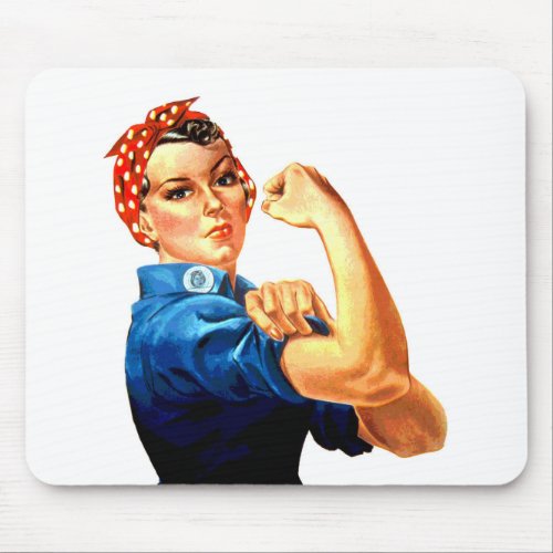 We Can Do It Rosie the Riveter WWII Propaganda Mouse Pad