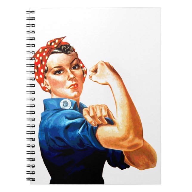 We Can Do It Rosie the Riveter WWII Propaganda Notebook (Front)