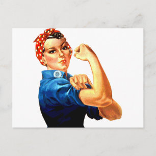 We Can Do It Rosie the Riveter WWII Propaganda Postcard