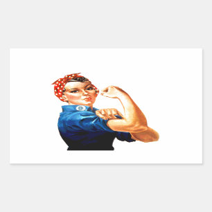 We Can Do It Rosie the Riveter WWII Propaganda Rectangular Sticker