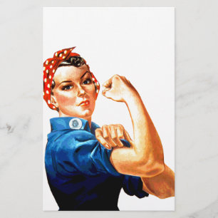 We Can Do It Rosie the Riveter WWII Propaganda Stationery