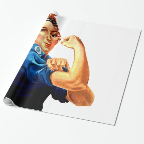 We Can Do It Rosie the Riveter WWII Propaganda Wrapping Paper