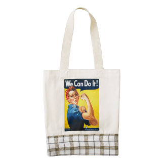 We can do it Rosie the Riveter Zazzle HEART Tote Bag