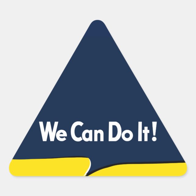 We Can Do it Rosie Triangle Sticker (Front)