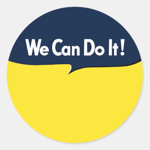We Can Do it says Rosie Classic Round Sticker