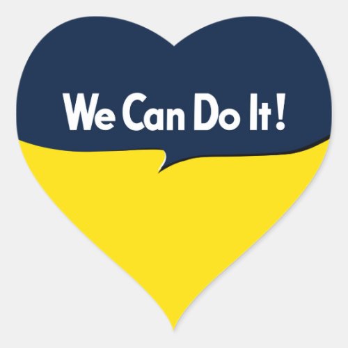We Can Do it says Rosie Heart Sticker