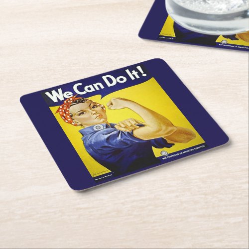 We Can Do It Square Paper Coaster