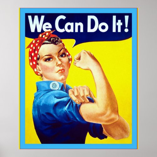 We Can Do It  Vintage World War 2 Poster