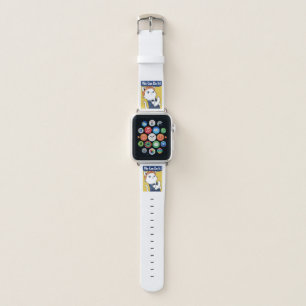We Can Do It! White Cat Rosie the Riveter Apple Watch Band