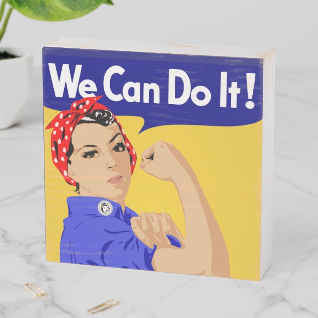 We Can Do It  Wooden Box Sign (In Situ Horizontal)