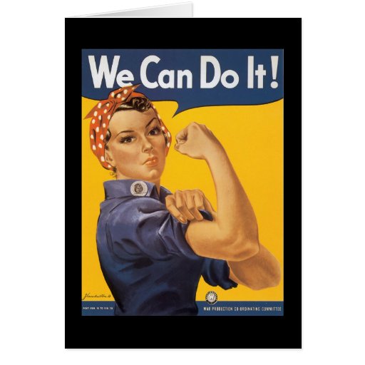 We Can Do It World War 2 Stationery Note Card | Zazzle