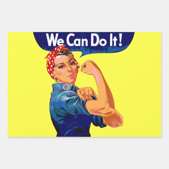 We Can Do It  Wrapping Paper Sheets (Front)