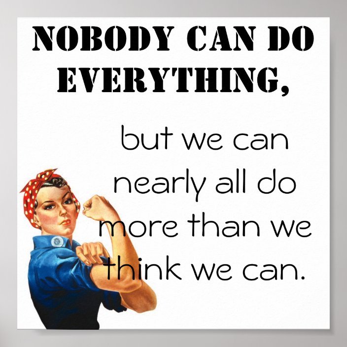 We can do more than we think we can! poster | Zazzle.com