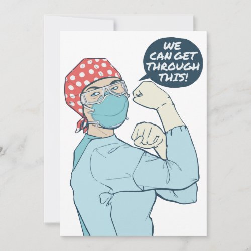 We Can Get Through This Rossie The Nurse Holiday Card