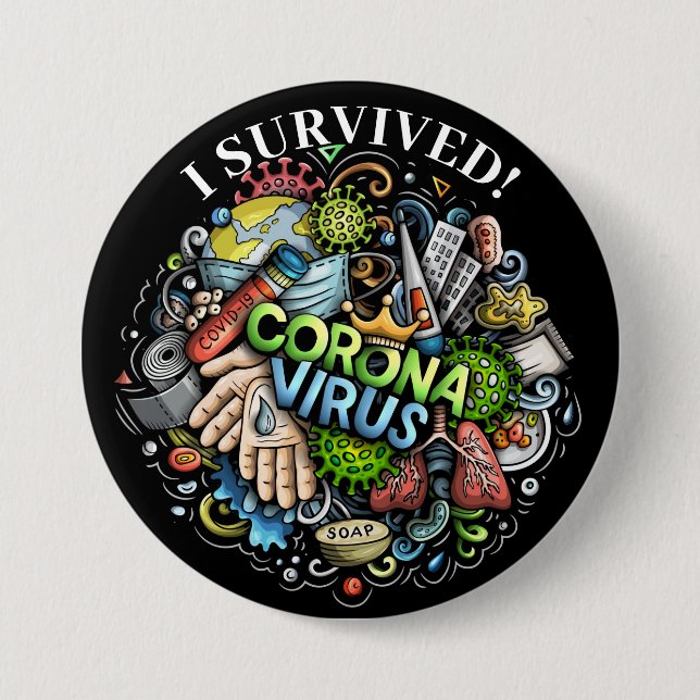 We CAN Kick Coronavirus! Button (Front)