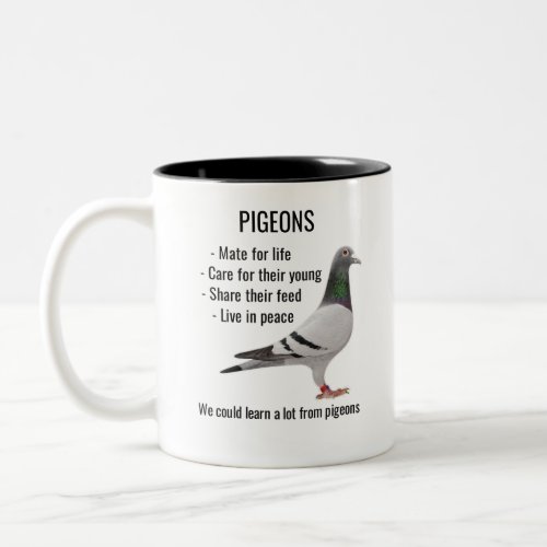 We Can Learn A Lot About Pigeons for pigeon fancie Two_Tone Coffee Mug