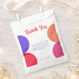 We Can Wait Colourful Rainbow Stripe Baby Shower Favor Bag