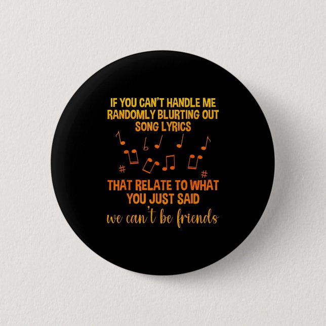 We Can't Be Friends - Uni - Black - Small - School Button (Front)