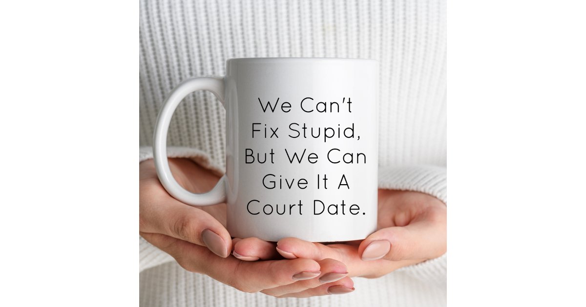 Panvola 'We Can't Fix Stupid' Vacuum Tumbler - 20 Oz Stainless Steel Lawyer Gift With Removable Lid