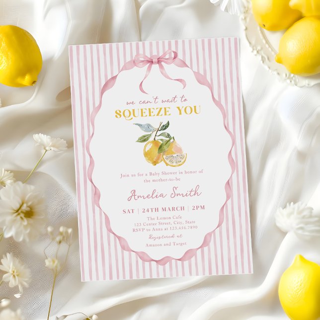 We can't wait to Squeeze You Baby Shower Invitation (Creator Uploaded)