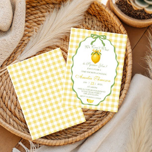 We Can't Wait to Squeeze You Citrus Lemon Baby Invitation