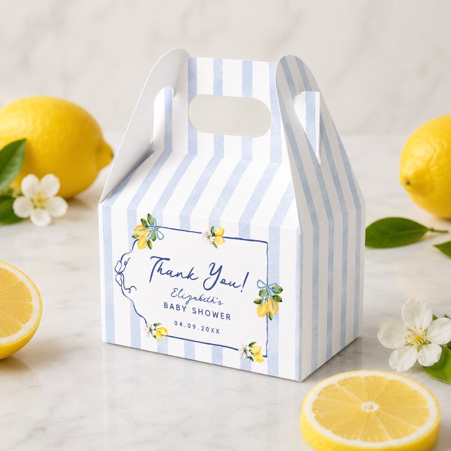 We Can't Wait to Squeeze You Lemon Baby Shower Favor Boxes (We Can't Wait to Squeeze You Lemon Baby Shower Favor Boxes)