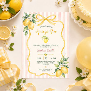We can't wait to Squeeze You Lemon Baby Shower Invitation