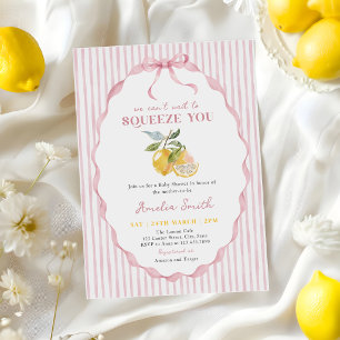 We can't wait to Squeeze You Lemon Baby Shower Invitation