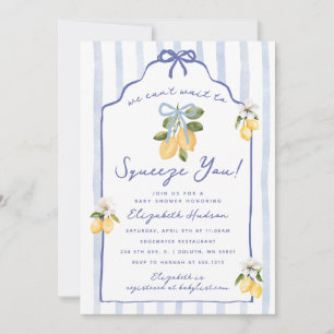 We Can't Wait to Squeeze You Lemon Baby Shower Invitation