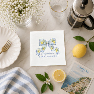 We Can't Wait to Squeeze You Lemon Baby Shower Napkins