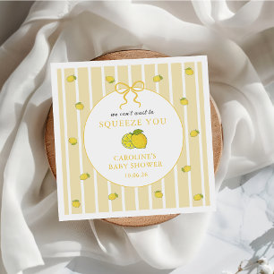 We Can't Wait to Squeeze You Lemon Baby Shower Napkins
