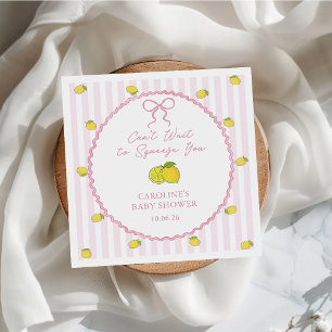 We Can't Wait to Squeeze You Lemon Baby Shower Napkins
