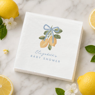 We Can't Wait to Squeeze You Lemon Baby Shower Napkins