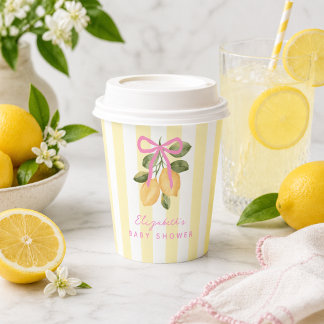 We Can't Wait to Squeeze You Lemon Baby Shower Paper Cups