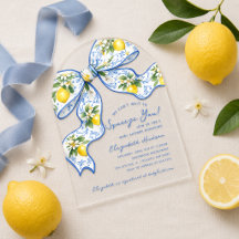 We Can't Wait to Squeeze You Lemon Bow Baby Shower