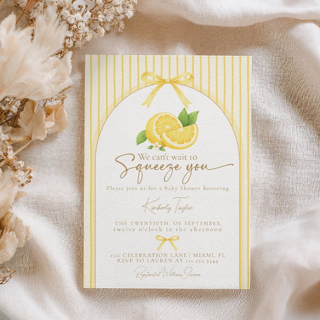 We Can't Wait to Squeeze You Neutral Baby Shower Invitation (Creator Uploaded)