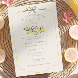 We can't wait to Squeeze You Neutral Baby Shower Invitation