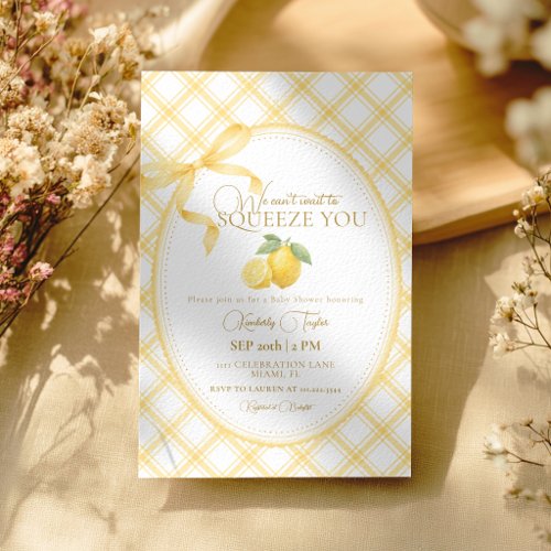 We Can't Wait to Squeeze You Neutral Baby Shower Invitation