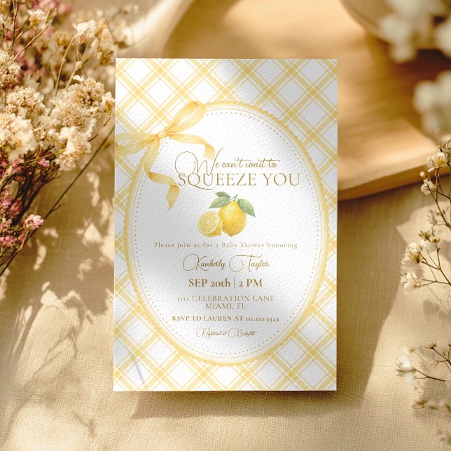 We Can't Wait to Squeeze You Neutral Baby Shower Invitation (Creator Uploaded)