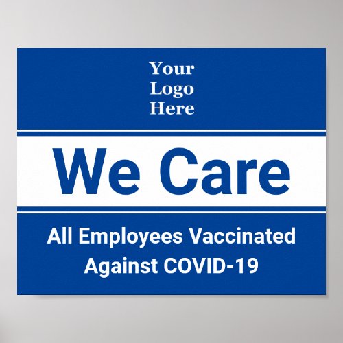 We Care COVID_19 Vaccinated Workplace Poster